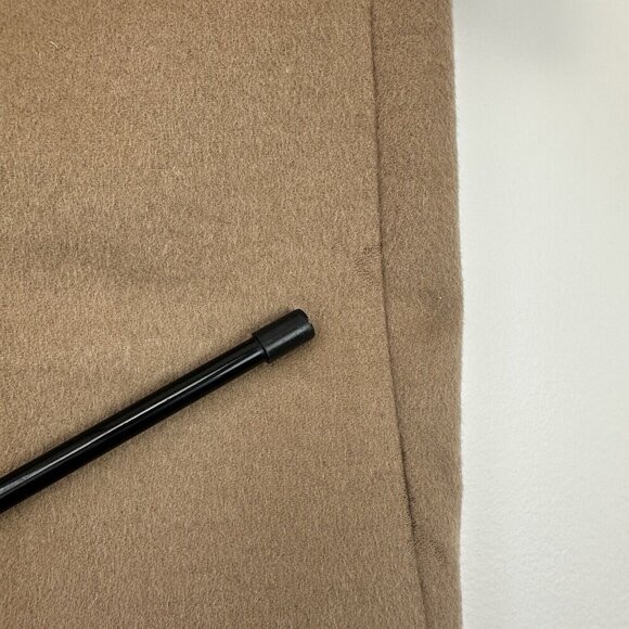 Uniqlo Coat Womens XL Camel Tan Wool Cashmere Stand Collar Mock Neck Classic - Picture 8 of 12